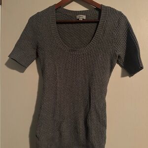 Guess Charcoal Knit Short Sleeve Sweater